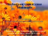 The process and system of scienec advice to India